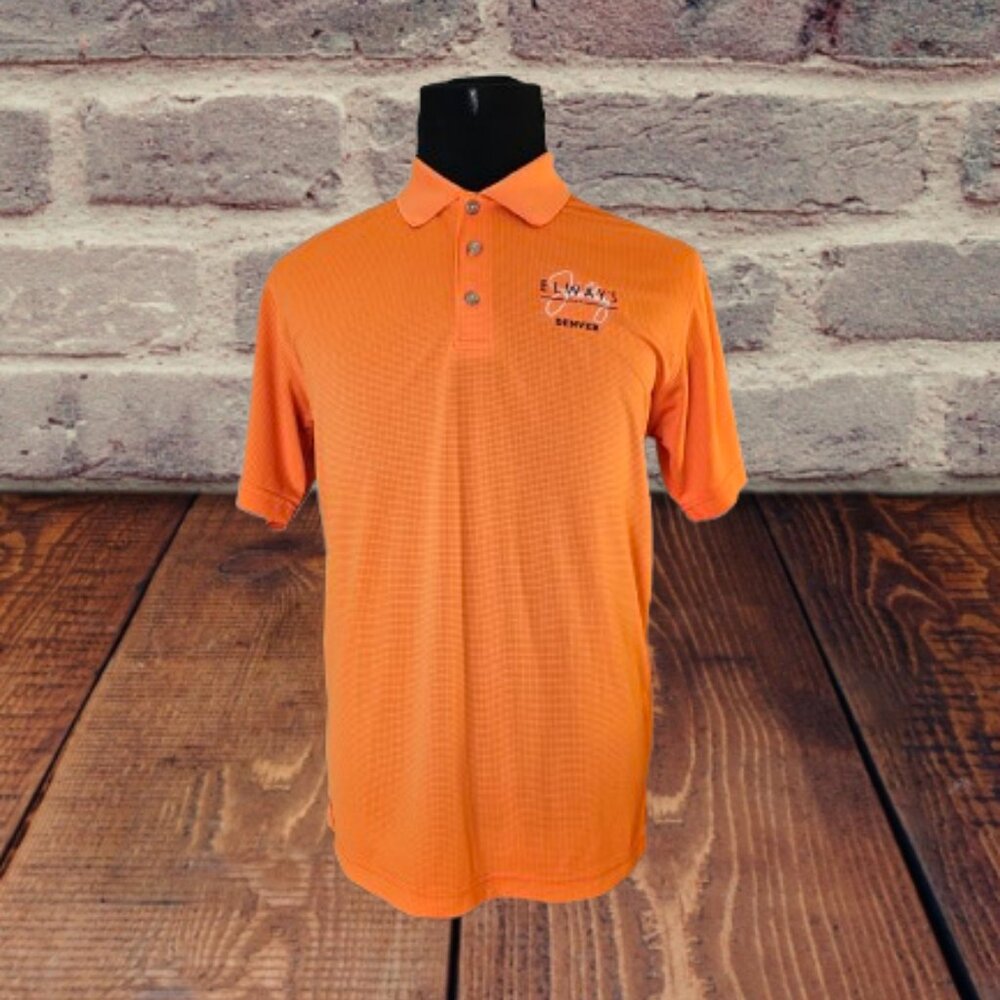PEBBLE BEACH PERFORMANCE JOHN ELWAY'S DENVER SHORT SLEEVE POLO SHIRT - SIZE M